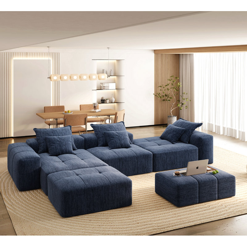 Canapé modulaire surdimensionné Modern, H 25,6 po x l 184,25 po x P 56,69 po