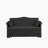 Black Velvet Sleeper Sofa Bed-1176179185
