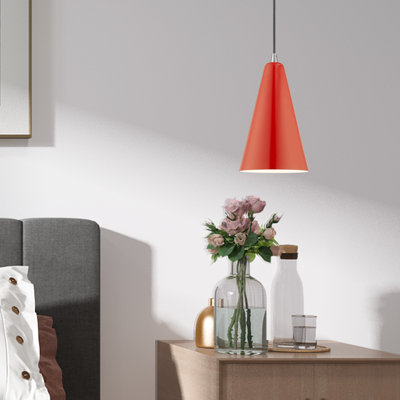 Luminaire suspendu conique à 1 lumière Carolan