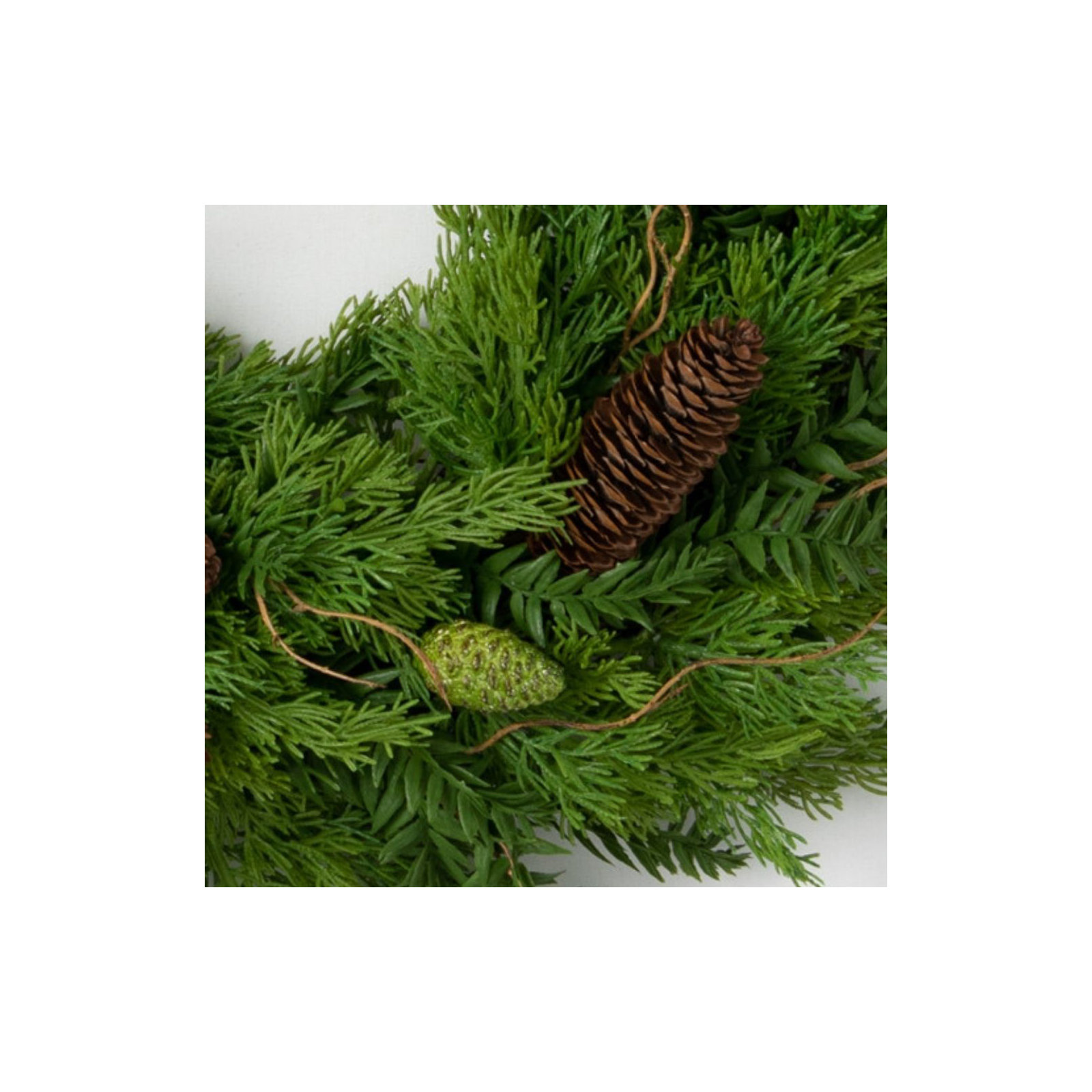 22" Artificial Edema Cedar and Hemlock Wreath