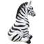 Figurine de faune sauvage, safari et équidé zèbre assis