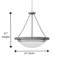 Lustre en acier inoxydable 19 po Haxby