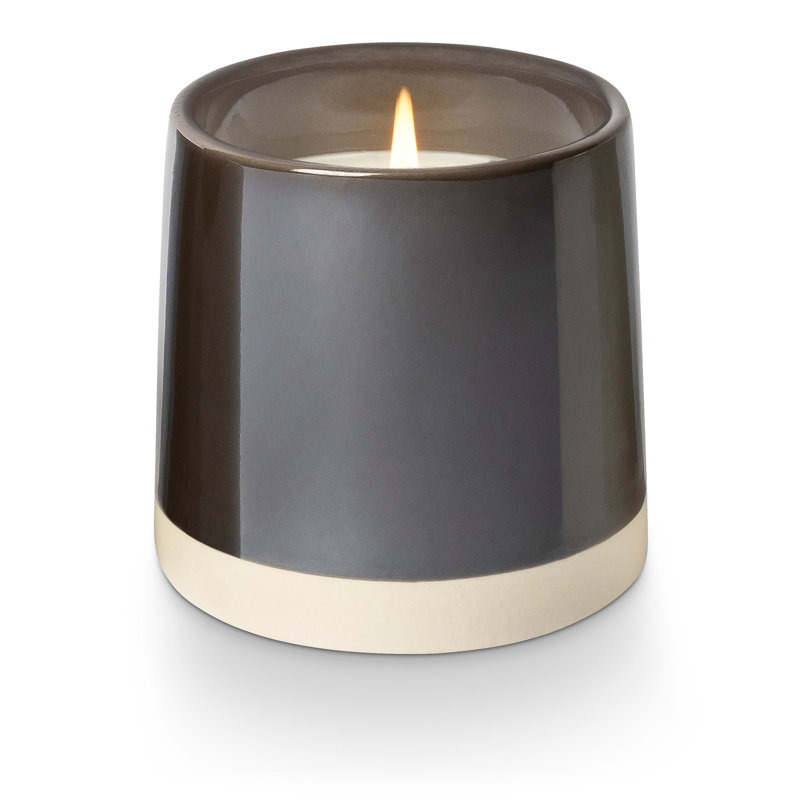 Bougie en céramique Shine, feu de bois