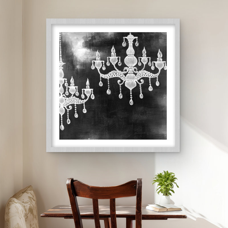 Lustres blancs - décor de cuisine avec passe-partout blanc