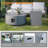 32 Inch Fire Pit Table, Propane Smokeless Fire Pit Table with Hidden Fuel Tank, Wind Guard and Baking Sheet for Garden, Patio, Gray-1807273697-1800683276-1803182252