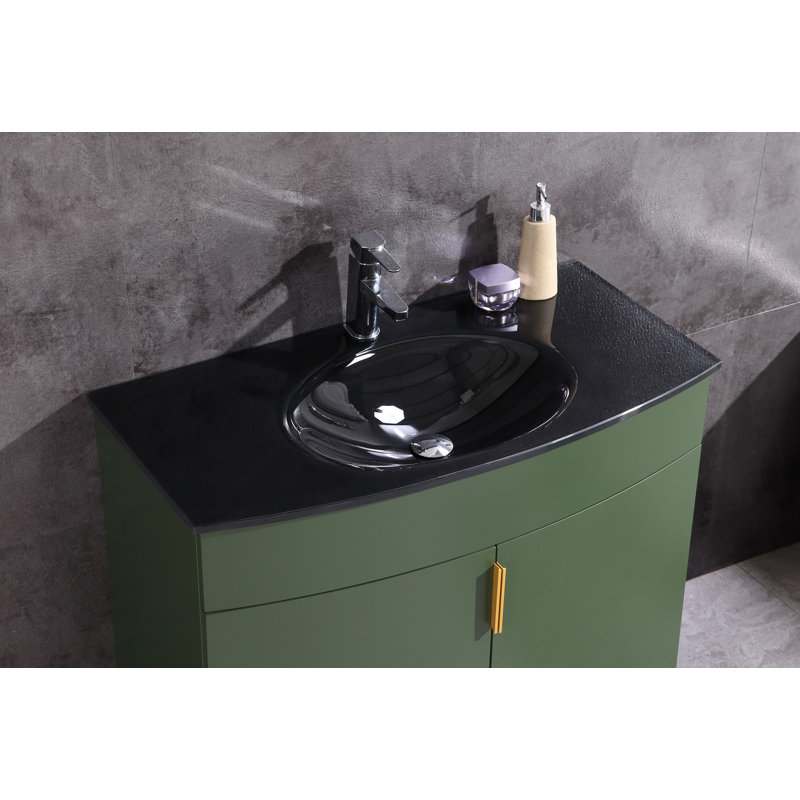 Ensemble de meuble-lavabo simple 36 po Boettcher, Vert Vouge