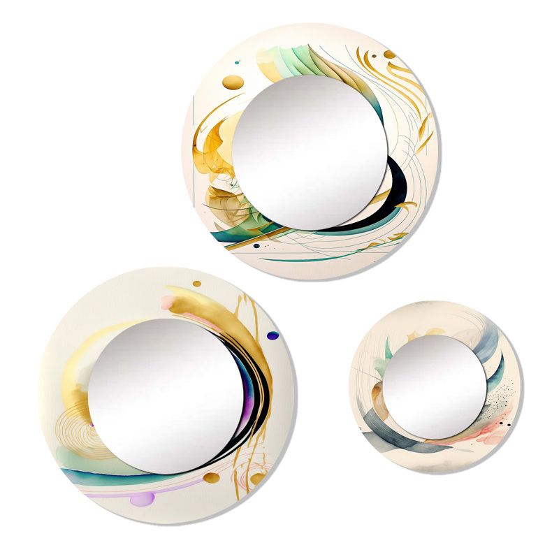 Miroir mural rond en aluminium Devanny