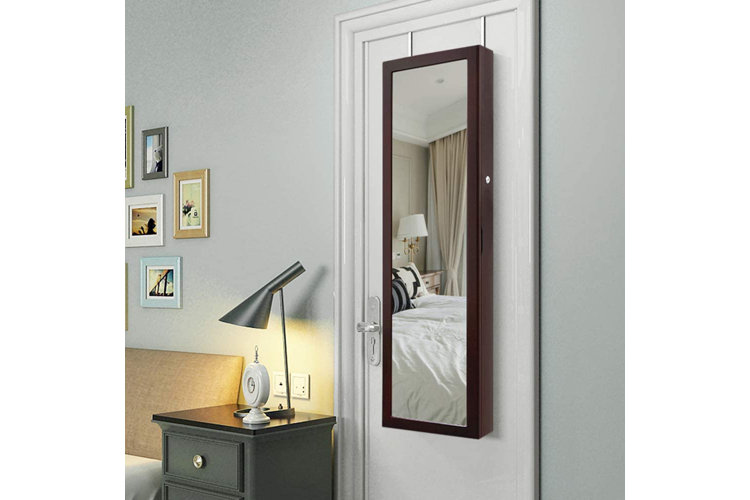 Over The Door Jewelry Armoire with Mirror