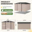 10X12 Ft. Outdoor Storage Shed With Floor And Double Doors, Brown