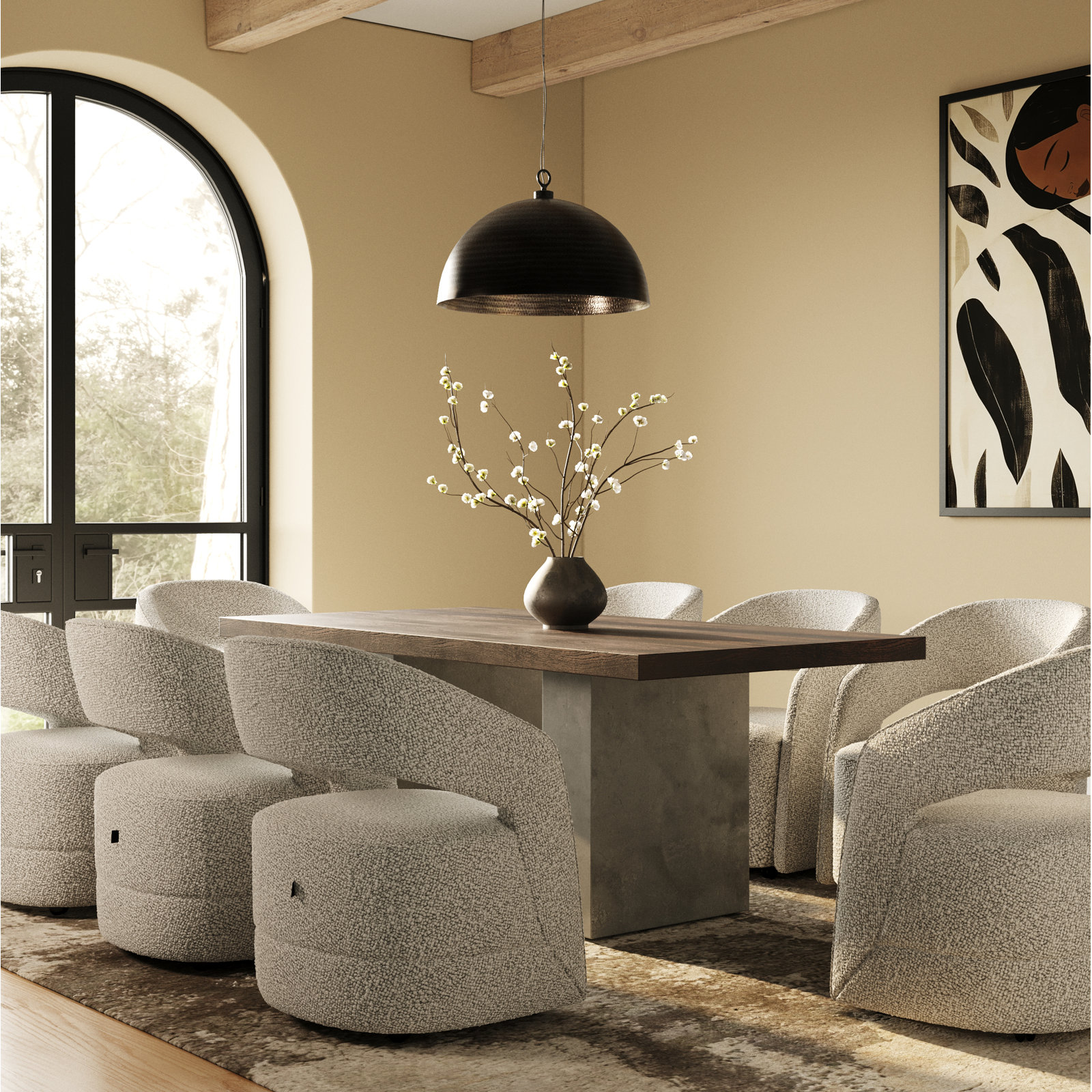 Torian Dining Table, 30" H x 79" L x 39" W