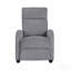 Fauteuil inclinable moderne à dossier poussoir gris foncé en velours côtelé moelleux et confortable pour salon en bois massif 1pc-130476808