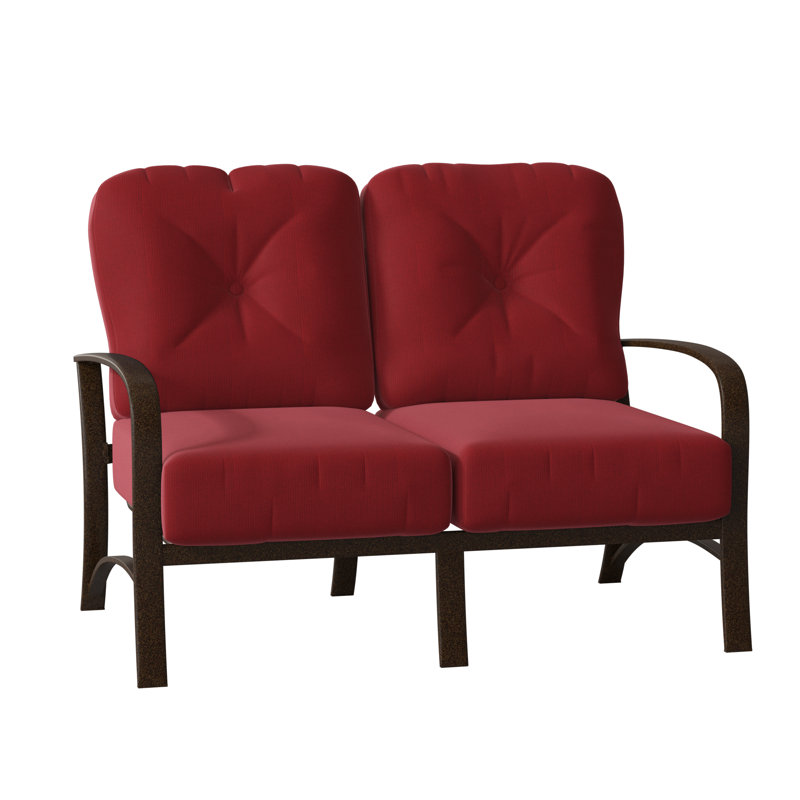 Causeuse Fremont, Brun châtaigne, Denver Scarlett Sunbrella®