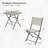 Parma 2-person Folding Patio Conversation Set-830263846