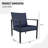 Outdoor Wicker Chair With Metal Frame, Cushions-1284916706