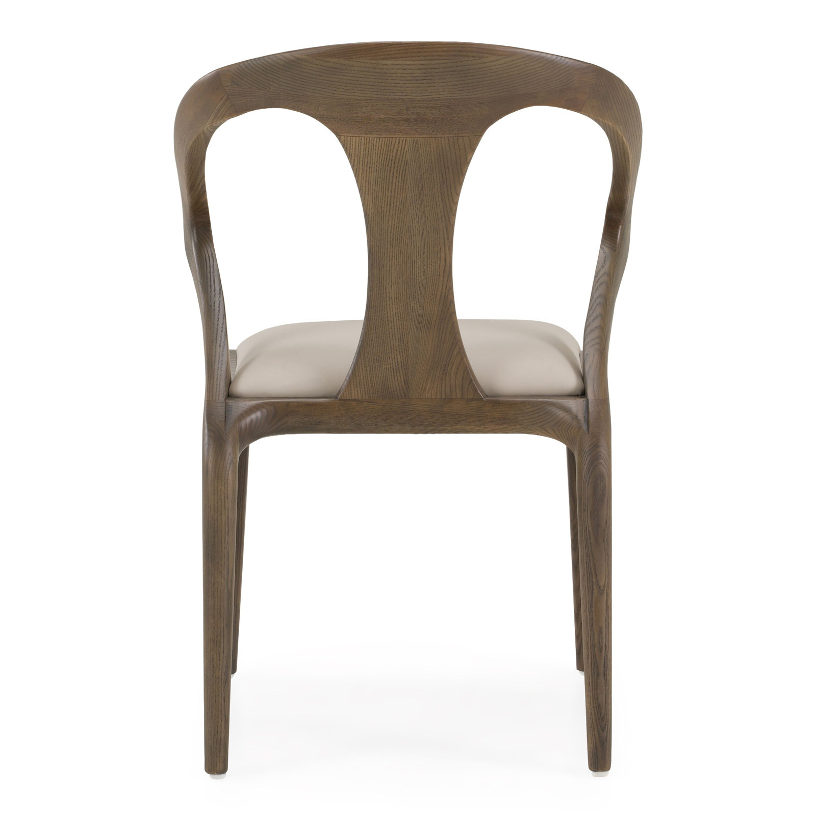 Downham Solid Wood Upholstered Dining Chair, Gray, Gray Ash