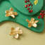 Boutons de pétales en or brossé, boutons de commode, quincaillerie de poignée mignonne, paquet de 8