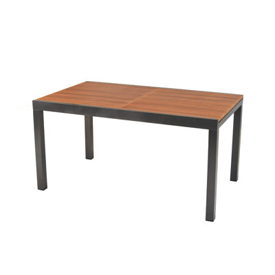 Byrden Rectangular Metal Extendable Outdoor Dining Table , 150cm cm W 90cm cm D