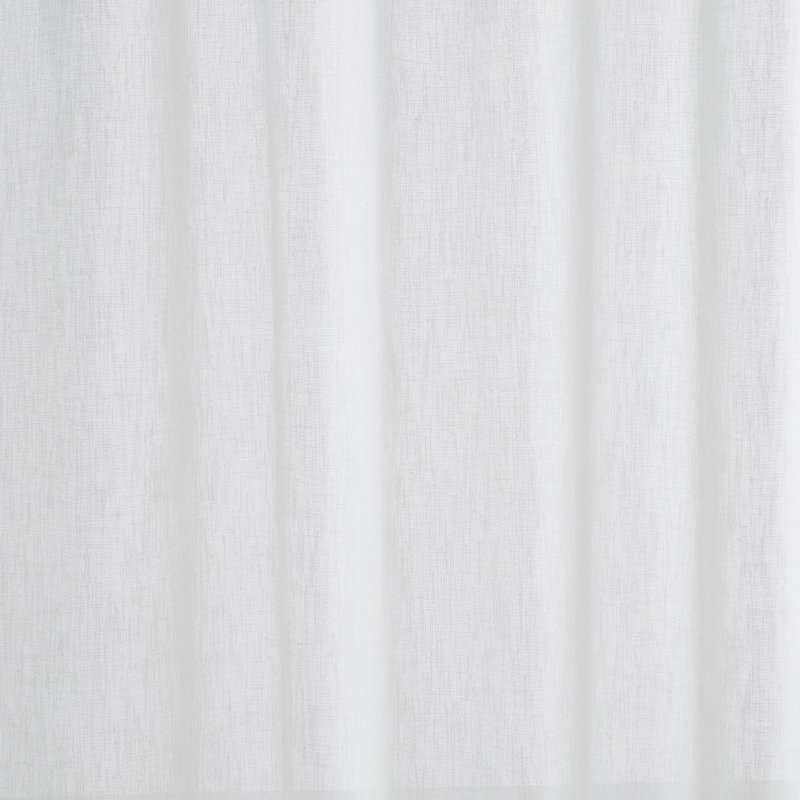 Protivin Semi Sheer Curtain Single Panel, White, Width 122 x Drop 140 cm
