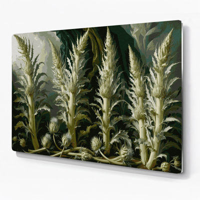 Art mural en métal légumes vert cardon