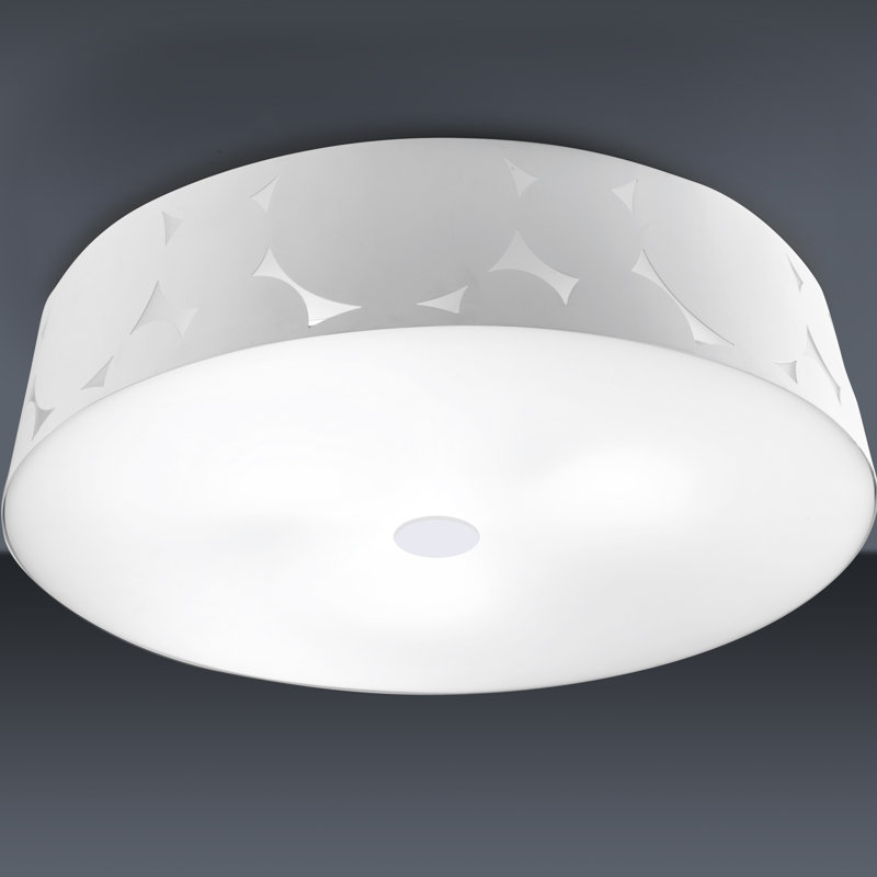 Glass Flush Mount, White