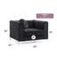 Fauteuil incliné noir élégant Sleek-1810888695