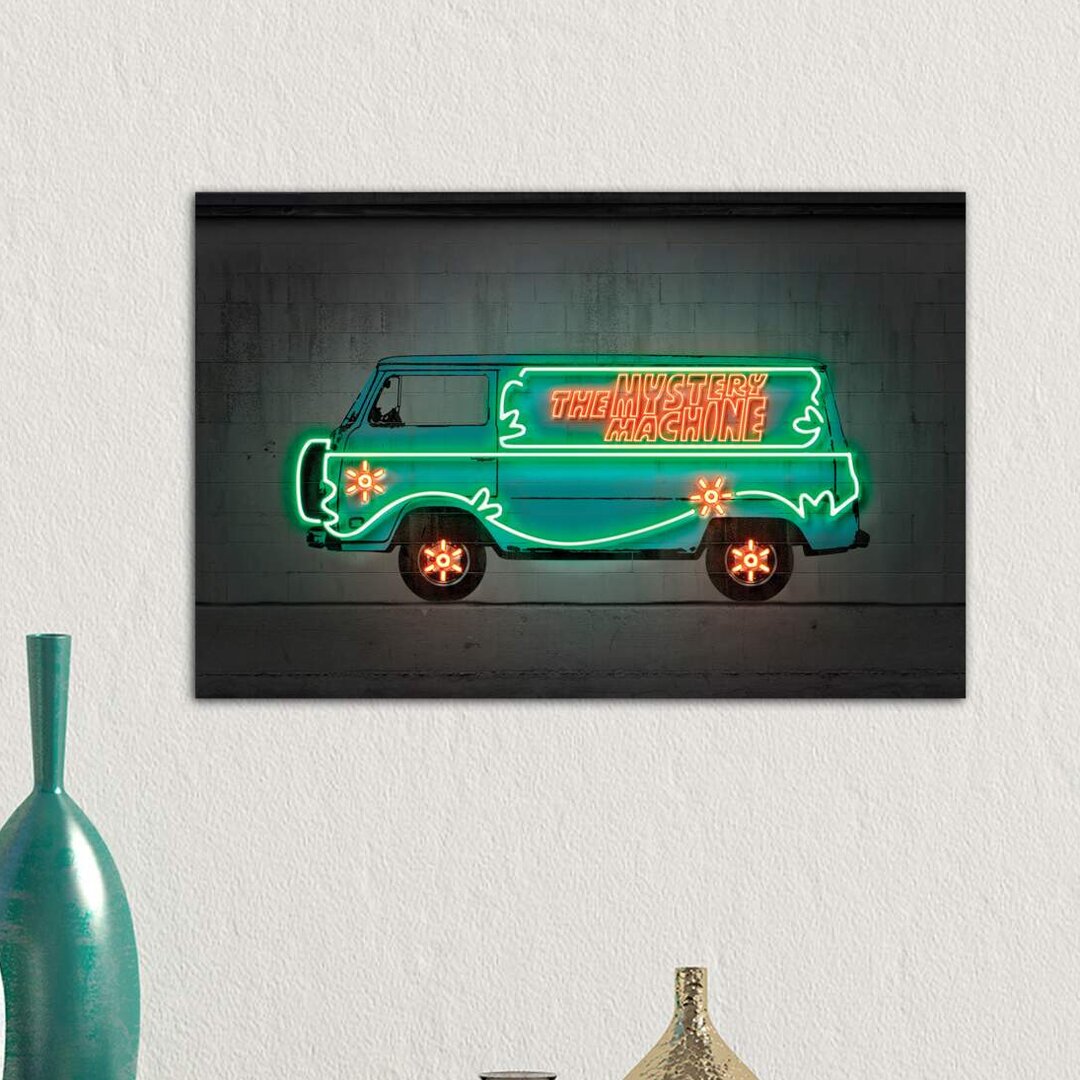 Leinwandbild - Grafikdruck „Mystery Car” von Octavian Mielu