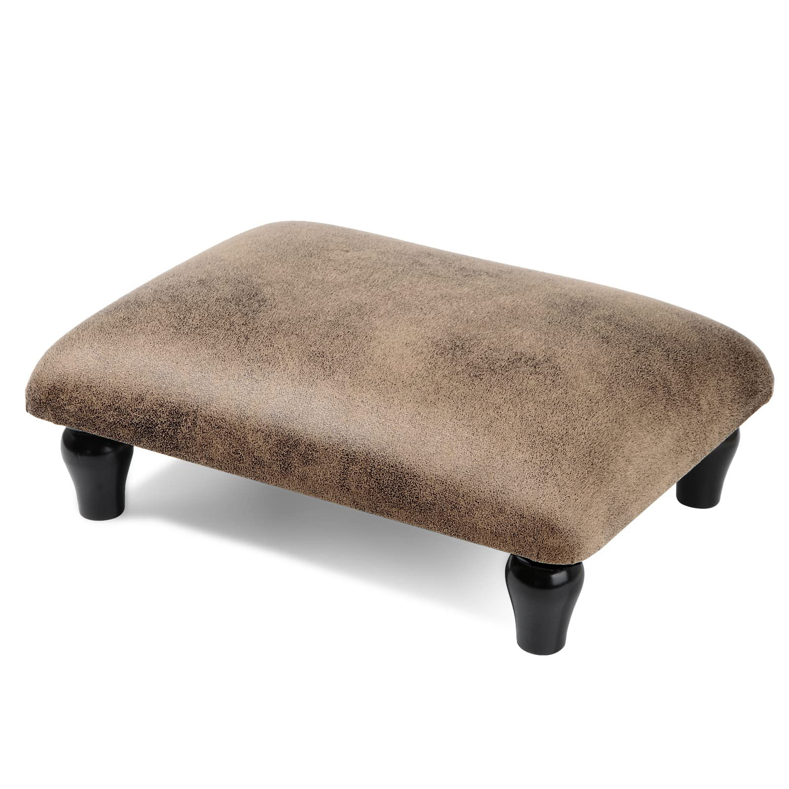 Alcott Hill Small Foot Stool Ottoman With Stable Wood Legs Upholstered ...