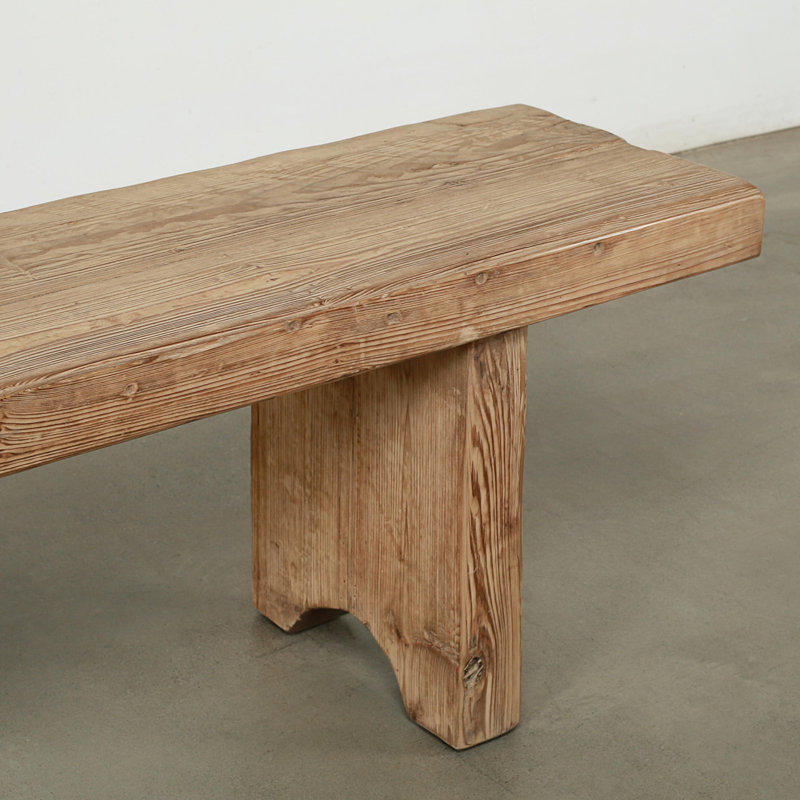 Bari Bench Approx. 78Wx14Dx18.5H Rustic Pine Wood Weathered Natural