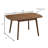  Extendable Solid Wood Dining Table, Walnut Color