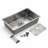 30 inch x 19 inch x 9 inch Brushed Nickel Stainless Steel Undermount Kitchen Sink with Deep Single Bowl