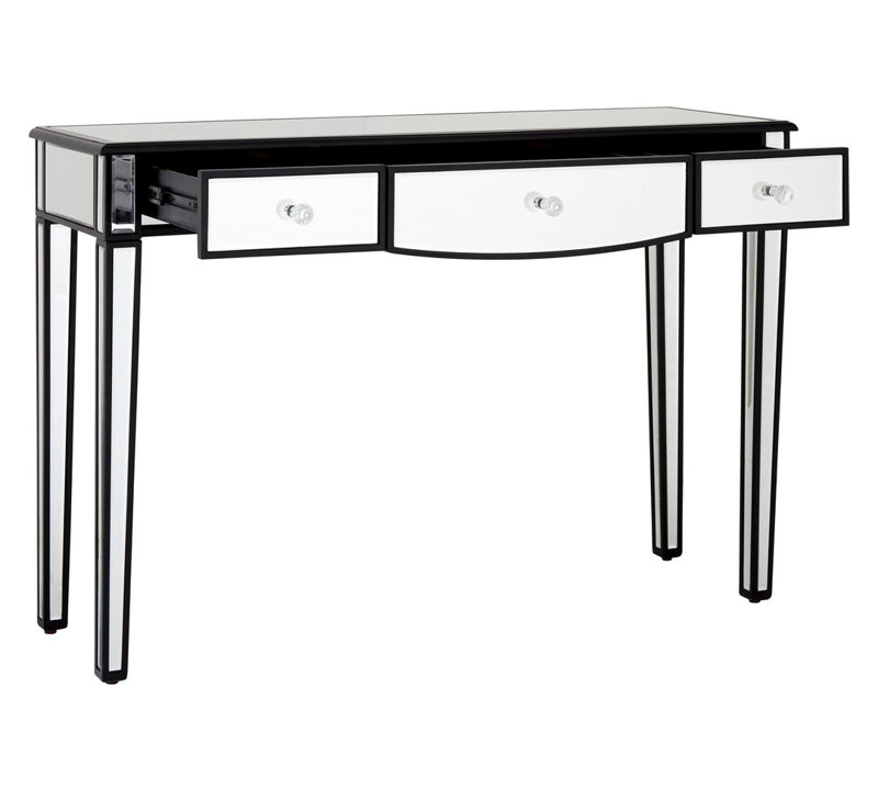 120cm Glass Top Console Table
