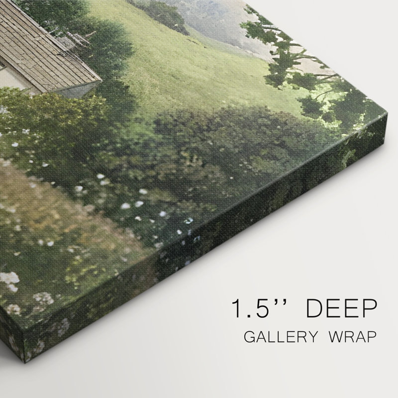 «Landscape Series» -CCCCLIXIX- Toile tendue avec châssis tendue, prête à être accrochée, H 25 po x l 49 po, Doré