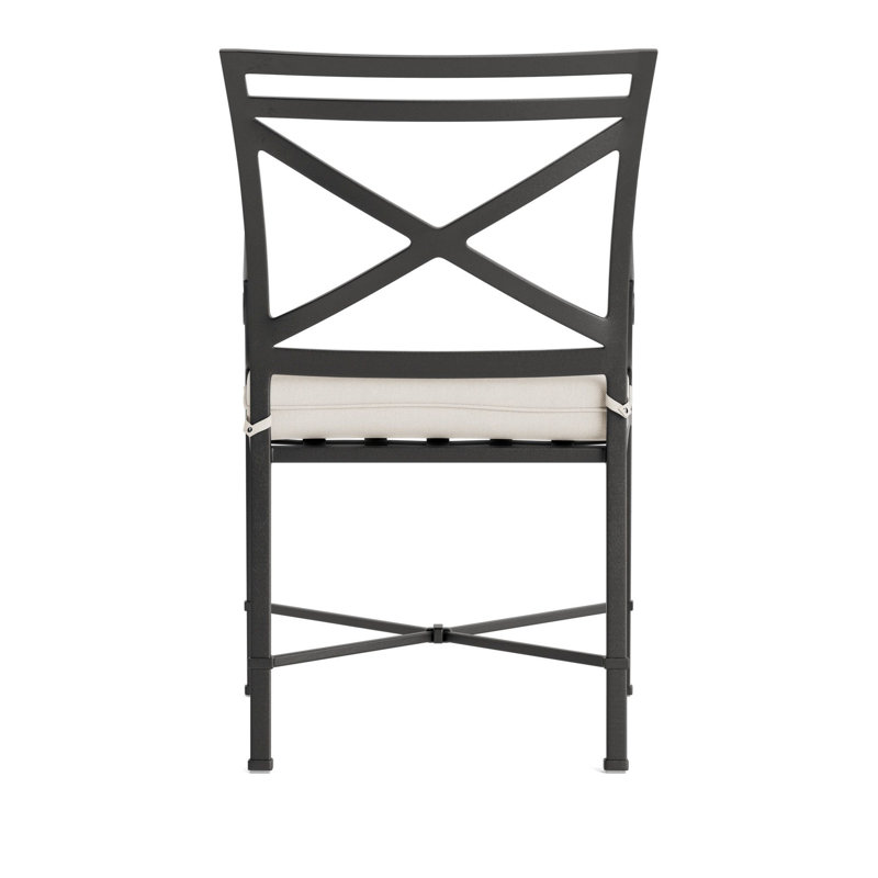 Venetian Outdoor Armchair, Textured Pewter, Fusion Natural