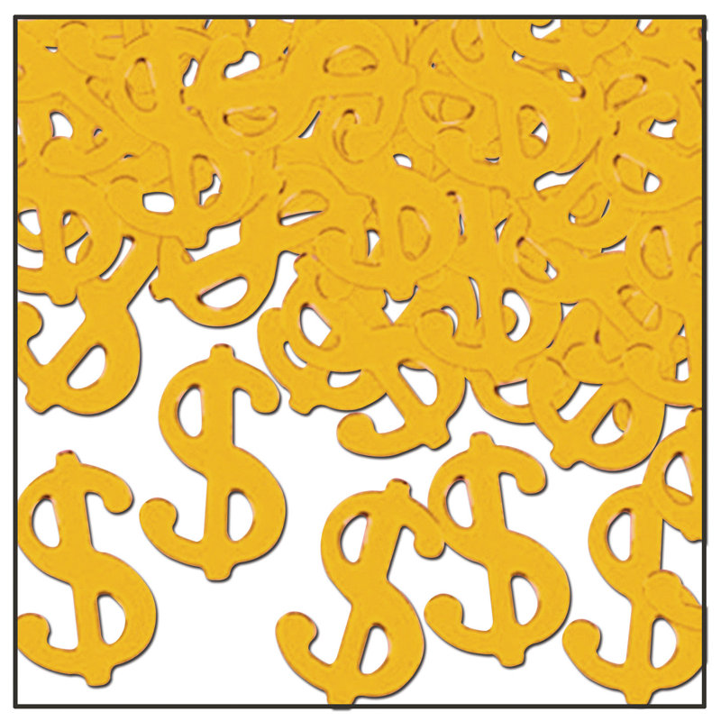 Fanci de casino-fetti "$" silhouettes