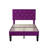 Purple Twin Size Velvet Upholstered Platform Bed Frame with Diamond Tufted Headboard, No Box Spring Needed-865645299-805318852