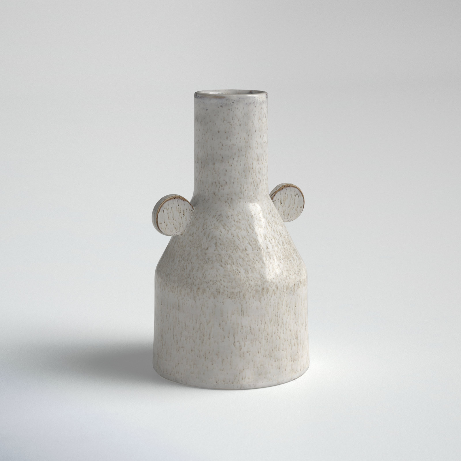 Castalia Handmade Ceramic Table Vase, 7.75" H x 5" W x 4.5" D