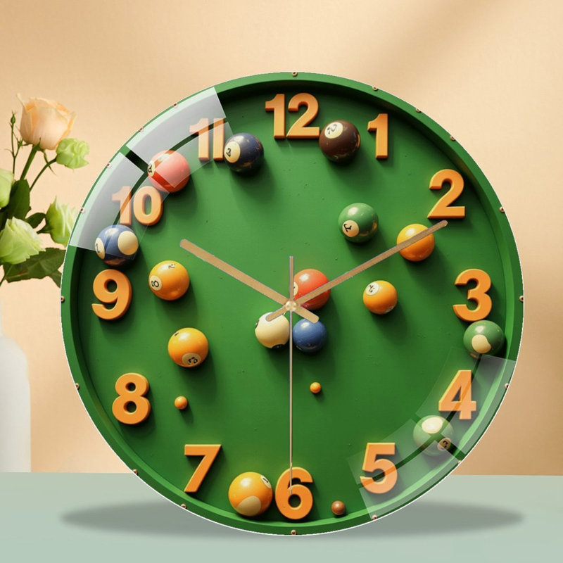 Horloge murale en verre 12 po