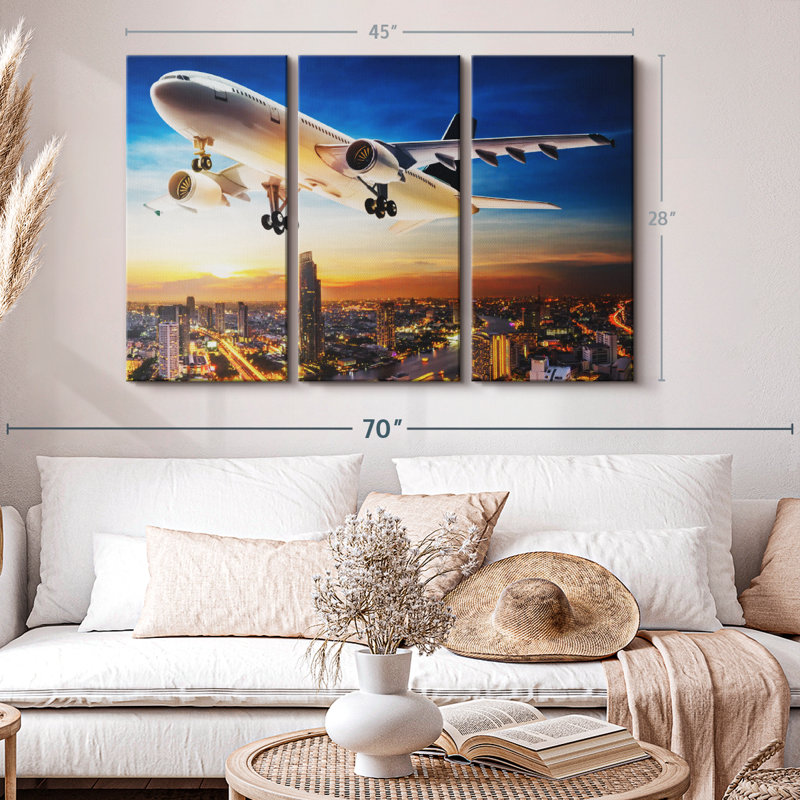 «Transport Plane» sur, H 28 po x l 45 po x P 1,25 po