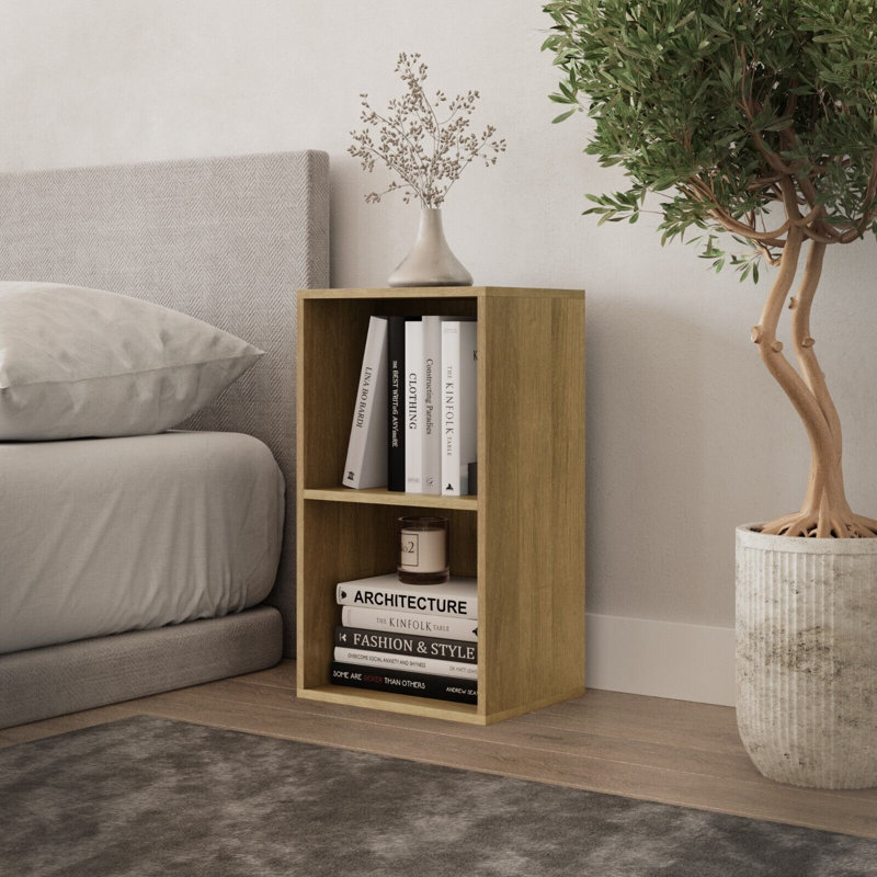 53.6 cm H x 30 cm W Solid Wood Standard Bookcase, Rustic Brown
