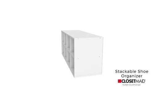 Stackable 31? Extra Wide 2-Shelf Storage Organizer, White