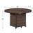 Time Round Wicker Propane and Natural Gas Fire Pit Table with Lid