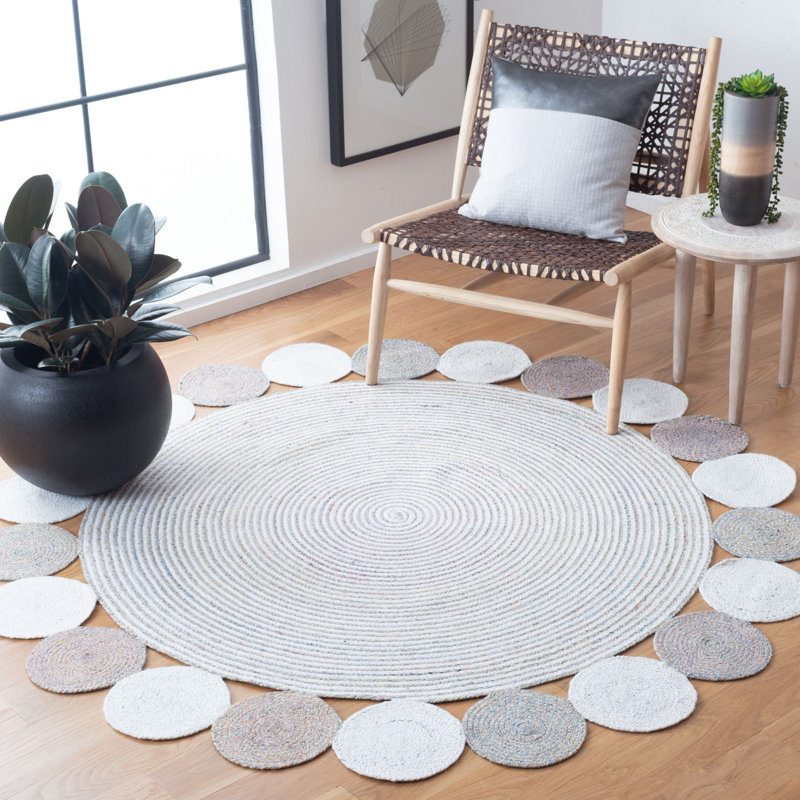 Tapis performance tissé à la main Duarte, Rond 3 pi