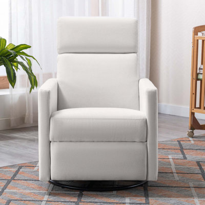 Fauteuil inclinable pivotant en tissu de lin