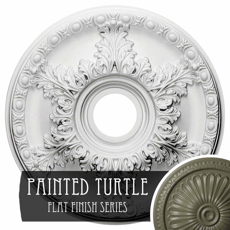Médaillon de plafond Endurathane Diane, DO 18 po x P 3 5/8 po x P 1 1/8 po (convient aux auvents jusqu'à 5 3/8 po), finition brique réfractaire peinte à la main