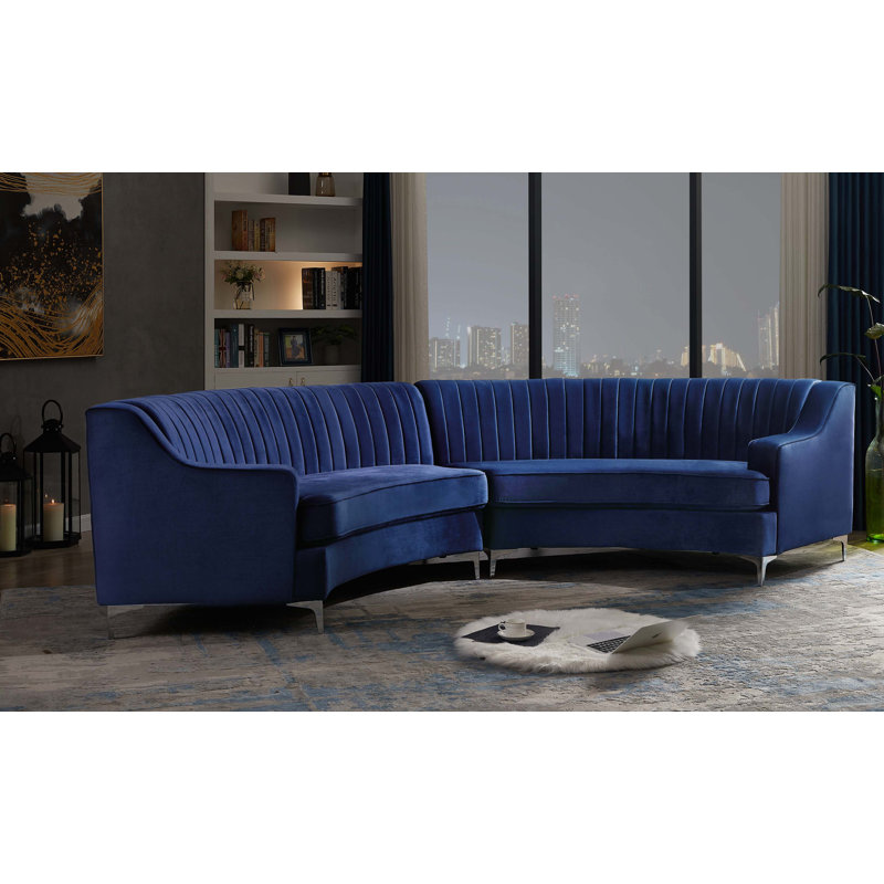 Velvet Curved Sofa