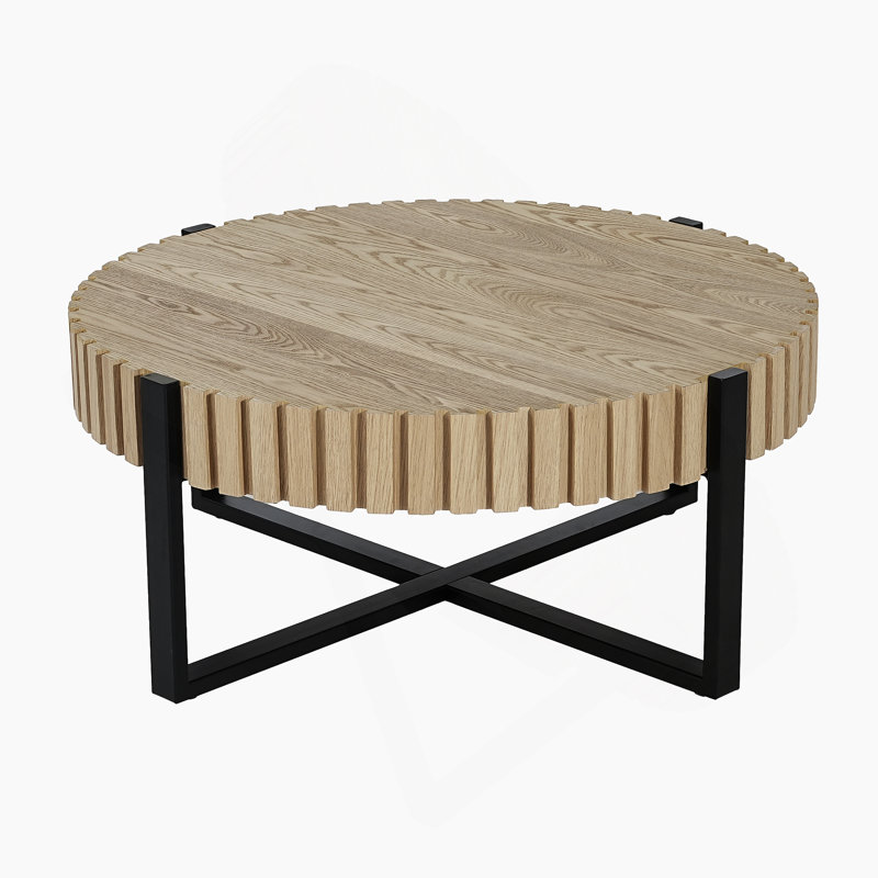 Table basse ronde, table basse cylindrique Handcraft