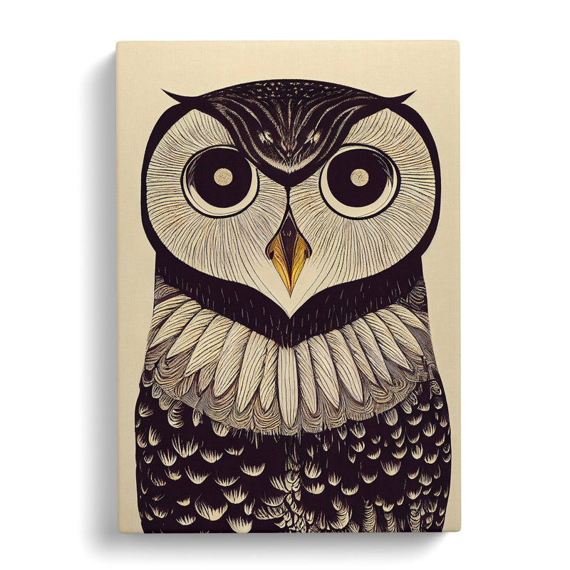 An Astounding Owl - Wrapped Canvas Print, 50cm H x 35cm W x 3cm D