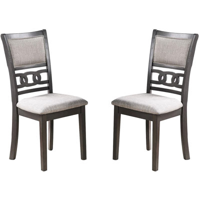 Dining Room Side Chairs  2 , Grey, Comfortable Cushion, Modern Style, Rubberwood & Grey  2 , Extra Cushion Seat, Contemporary Look,
