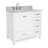Flynt 37'' Single Bathroom Vanity with Carrara Marble Top-64627203-134279673-134279674