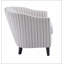 Fauteuil demi-tonneau rembourré à rayures